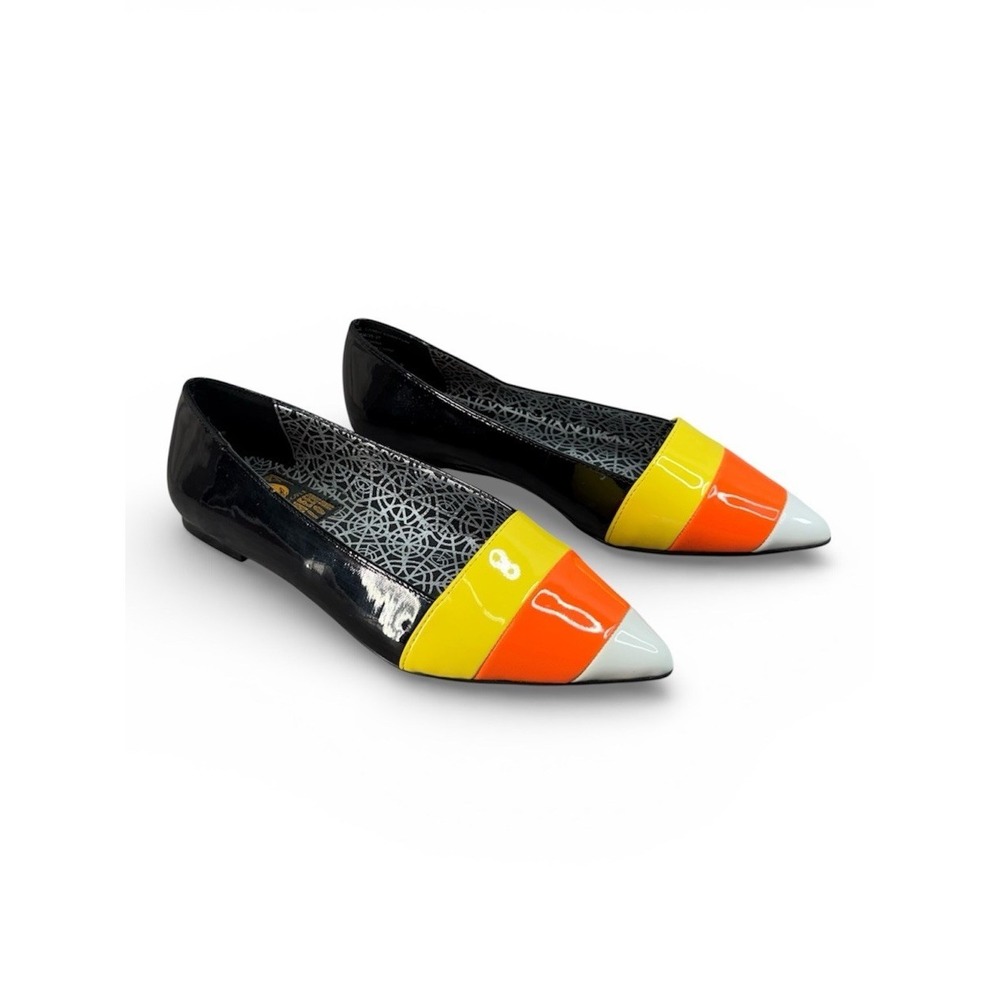 Strange Cult Candy Corn Halloween Flats In Black Women's Size 6